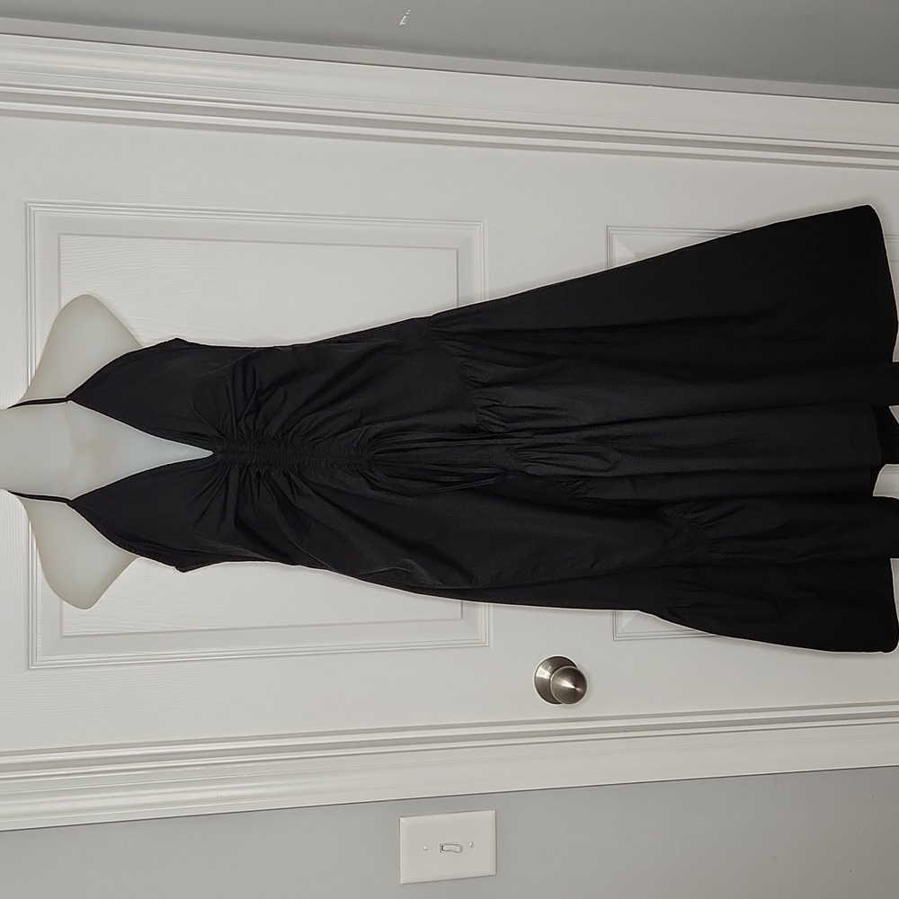 L'Academie Stanza Midi Black Backless Dress Size Medium